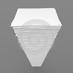 Pile of white paper sheets