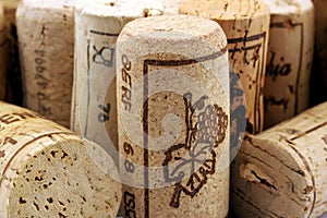 Pile of wine corks