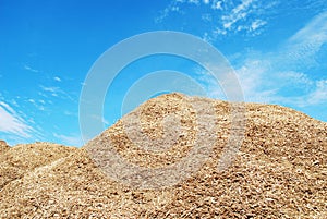 Pile of wood chips