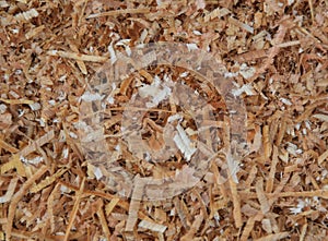 Pile of wood sawdust for background