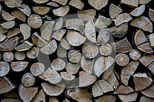 Pile of wood texture