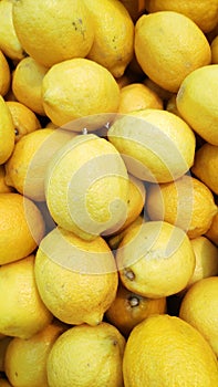 Pile of yellow lemons