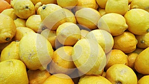Pile of yellow lemons