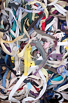 Pile of zippers