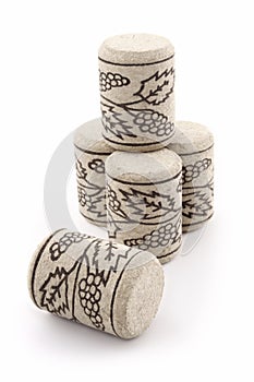 Piled corks