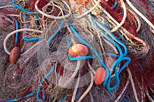 Piled fishing Nets image, piled Fishing nets picture,sea,entrapment,job