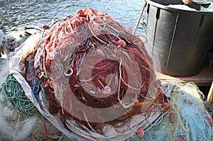 Piled fishing Nets image, piled Fishing nets picture,sea,entrapment,job