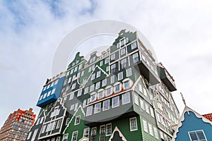 Piled traditional houses in Zaandam