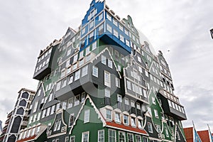 Piled traditional houses in Zaandam