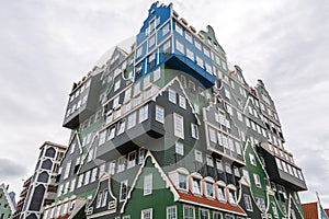 Piled traditional houses in Zaandam