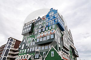 Piled traditional houses in Zaandam