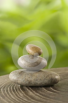 Piled Zen Stones and Nature Harmony