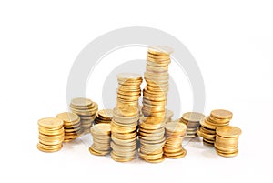 Piles of gold coins