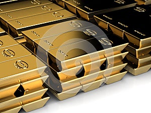 Piles of goldbars