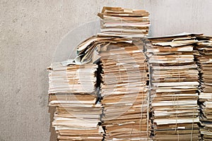 Piles of old papers