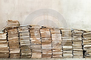 Piles of old papers