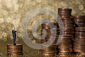 Piles of pennies photo