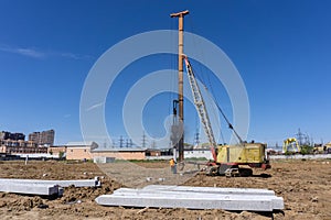 Piles and pile driving machine