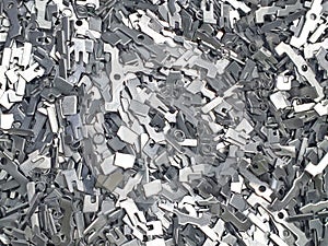 Piles of scrap metal scrap production