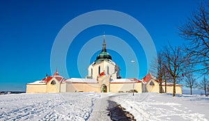 The Pilgrim Church of St. John of Nepomuk on Zelena Hora - Green Mountain, Zdar nad Sazavou, Czech Republic, UNESCO heritage.