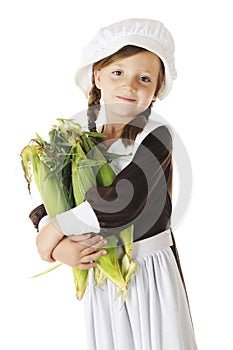 Pilgrim Girl with Corn