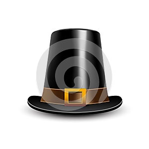 Pilgrim hat. Thanksgiving symbol photo