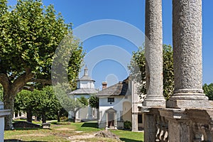 Pilgrimage church on the Sacro Monte della SS Trinita di Ghiffa. Province of Piedmont in Northern Italy photo