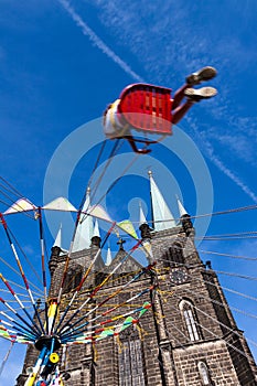 pilgrimage with church in city Chrudim