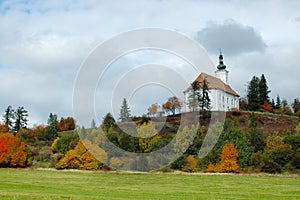 The pilgrimage church on the hill of Uhlirsky vrch near Bruntal