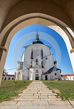 Pilgrimage church of Saint John of Nepomuk on Zelena Hora. Zdar nad Sazavou, Czech Republic