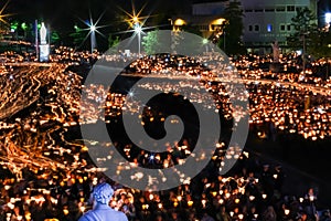 Pilgrimage to Lourdes - night