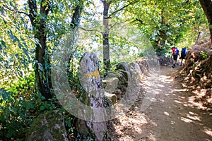 Pilgrimns along the way of St. James