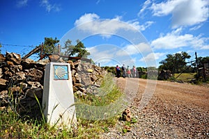 Pilgrims on the Camino de Santiago, Spain, Way to Santiago