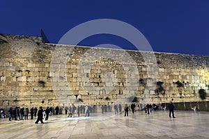 Pilgrims visiting the Wailing Wall in Jerusalem, Israel, Middle East