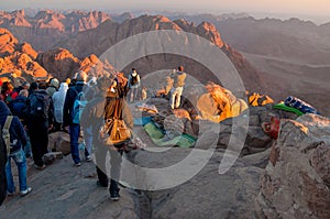 Pilgrims way down from the Holy Mount Sinai, Egypt