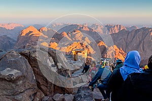 Pilgrims way down from the Holy Mount Sinai, Egypt