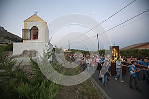 Piligrimage at dawn to Madonna