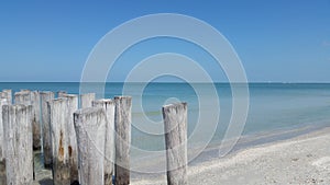 Pilings on Naples Beach