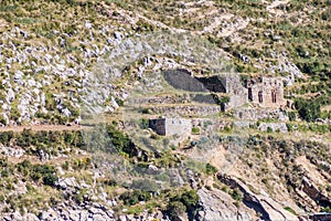 Pilko Kaina ruin on Isla del Sol Island of the Sun in Titicaca lake, Boliv photo