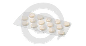 Pill Blister Isolated, Yellow Capsule Package, Drugs Packaging, Pill Pack, Pharmacy Box, Medicine Blister
