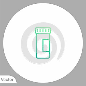 Pill bottle vector icon sign symbol