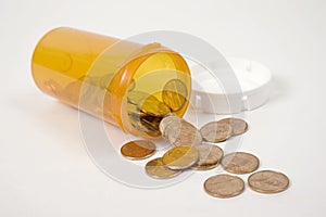 Pill Bottle and Pennies