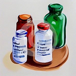 Pill Bottles Painting