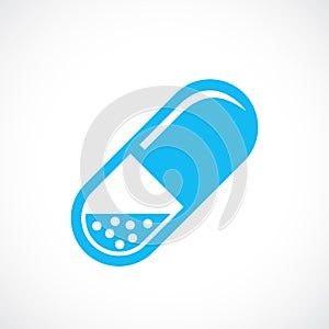Pill capsule vector icon