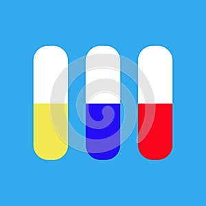 Pill composition. Easy to copy paste in different graphic design software. Vector illustration.