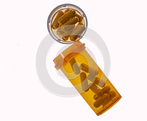 Pill container with capsules isolation