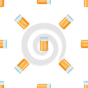 Pill jar pattern seamless vector