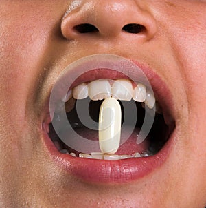 Pill in mouth