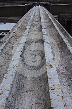 Artificial decorative stone facade.