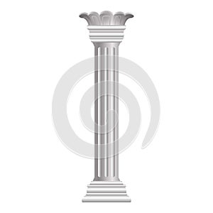 Pillar building icon, cartoon style